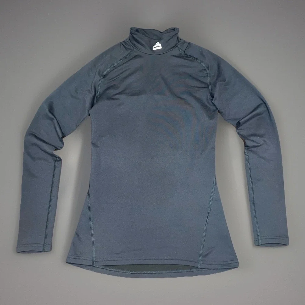 Adidas Tech Fit ClimaWarm Shirt Size Small Fitted Black Long Sleeve Mens